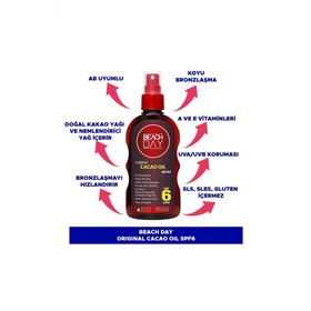 Beach Day Cacao Oil Spf 6 150 ml Bronzlaştırıcı