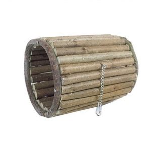 Beaks 10,5 x 14 cm Doğal Ağaç Silindir Tünel