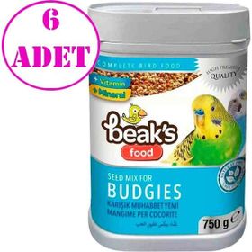 Beaks Karışık 6x750 gr Muhabbet Kuşu Yemi