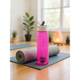 Bear Deer 750 ml MT0005 Tritan Oynar Tutacaklı Pembe Şeffaf Plastik Matara