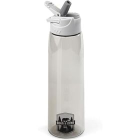 Bear Deer MT0005 750 ml Pastel Gri Şeffaf Plastik Matara