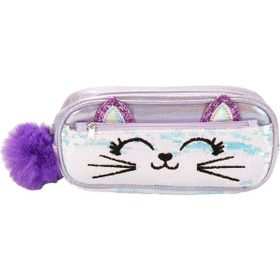 Bear&Deer BD-KCS225 Mor Kedi Desenli Kalem Kutusu