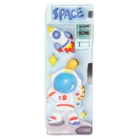 Bear&Deer BD-KCS236 Yeşil Astronot Desenli Kalemtıraşlı Kalem Kutusu