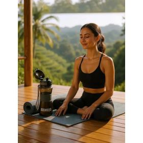 Bear&Deer MT0029-01 Şeffaf Siyah Detoks Filtreli Plastik Matara