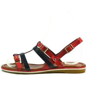 Beatrice 1011 Deri Kırmızı Siyah Kadın Bodrum Sandalet
