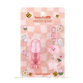 Beaulis Fun Teddy Chain 604 Pinky Bear Likit Ruj