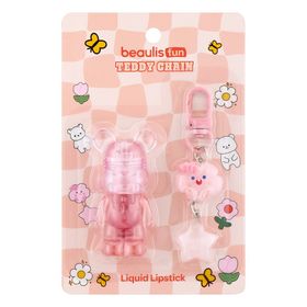 Beaulis Fun Teddy Chain 604 Pinky Bear Likit Ruj