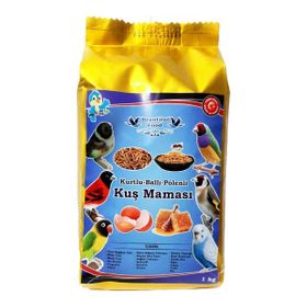 Beautiful Food 1 kg Kurtlu Ballı Polenli Kuş Maması Kuş Yemi
