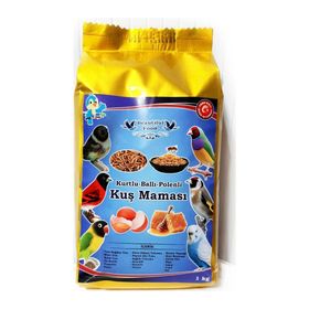 Beautiful Food 1 kg Kurtlu Ballı Polenli Kuş Maması Kuş Yemi