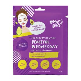 Beauty Girl Avokado 20 ml Kağıt Yüz Maskesi