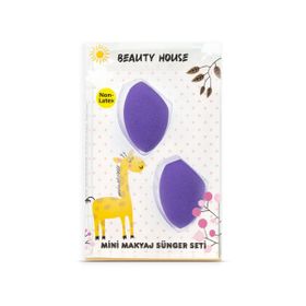 Beauty House Mor 2'li Mini Makyaj Sünger Seti