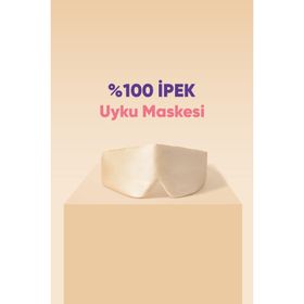 Beauty Pillow Bej İpek Uyku Maskesi Göz Bandı