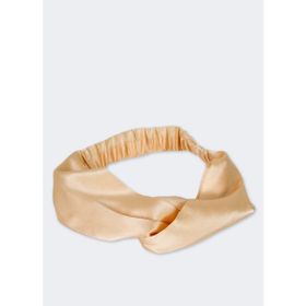Beauty Pillow İpek Büzgülü Bej Saç Bandı