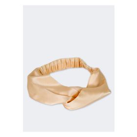 Beauty Pillow İpek Büzgülü Bej Saç Bandı