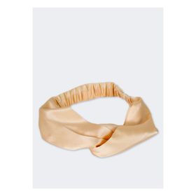Beauty Pillow İpek Büzgülü Bej Saç Bandı