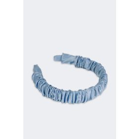Beauty Pillow İpek Büzgülü Mavi Taç