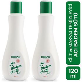 Bebak 2x120 ML Acı Badem Yüz Temizleme Sütü