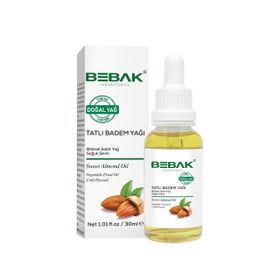 Bebak 30 ml %100 Katkısız Doğal Tatlı Badem Yağı