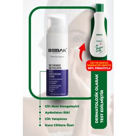 Bebak Pharma Kuru ve Atopiye Eğilimli Ciltler İçin %2 Ceramide %3 Hyaluron 30 ml Yoğun Nemlendirici Krem