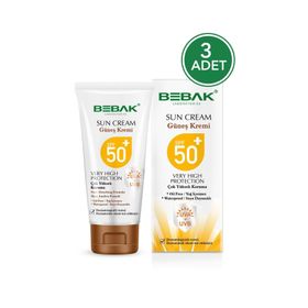 Bebak Sun 75 ml Spf50 + Yaşlanma Etkilerine Ve Hasarlara Karşı Nemlendiricili Güneş Kremi