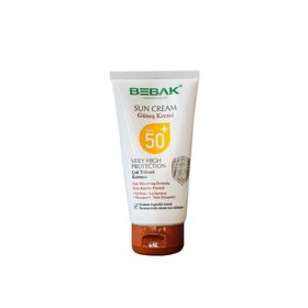 Bebak Sun 75 ml Spf50 + Yaşlanma Etkilerine Ve Hasarlara Karşı Nemlendiricili Güneş Kremi