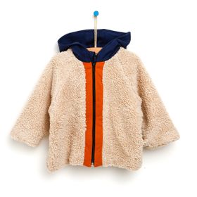 Bebbek Ice Age Is Cool Kapüşonlu Micro Kapitone Detaylı Bej Welsoft Hırka