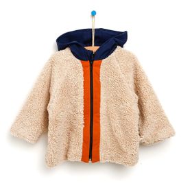 Bebbek Ice Age Is Cool Kapüşonlu Micro Kapitone Detaylı Bej Welsoft Hırka