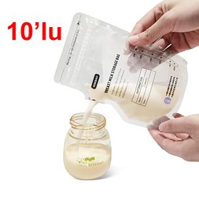 Bebebao 200 ml 10 Adet Anne Sütü Saklama Poşeti