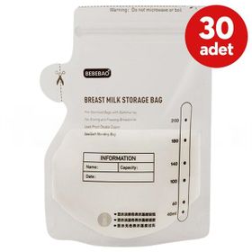 Bebebao 200 ml 30 Adet Anne Sütü Saklama Poşeti