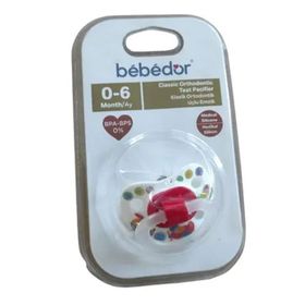 Bebedor 0-6 Ay Klasik Ortodontik Uçlu Desenli Damaklı Emzik