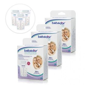 Bebedor 20'li 3 Paket Anne Sütü Saklama Poşeti