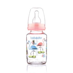 Bebedor 30302 Desenli Orta Akiş 120 ml Cam Biberon