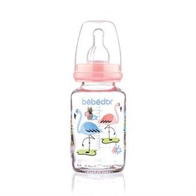 Bebedor 30302 Desenli Orta Akiş 120 ml Cam Biberon