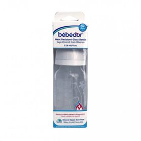 Bebedor 40302 125 ml Isıya Dirençli Beyaz Cam Biberon