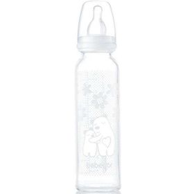 Bebedor 41302 Isıya Dayanıklı 250 ml Beyaz Cam Biberon