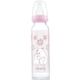 Bebedor 41302 Isıya Dayanıklı 250 ml Pembe Cam Biberon