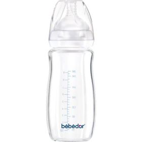 Bebedor 51301 260 ml Şeffaf Cam 3+ Ay Damaklı Biberon Seti
