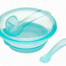 Bebedor 8557 Yeşil Vakumlu Tabak ve Kaşık Seti