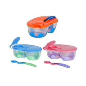 Bebedor 8559 Pembe-Lila 2 Bölmeli Tabak Kaşık Seti