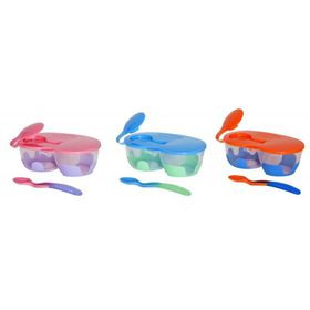Bebedor 8559 Pembe-Lila 2 Bölmeli Tabak Kaşık Seti
