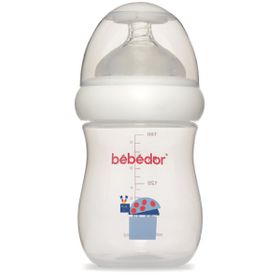 Bebedor 97322 Mavi Desenli Geniş Ağızlı 180 ml PP Biberon