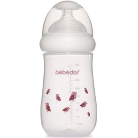 Bebedor 98322 Mor Desenli Geniş Ağızlı 260 ml PP Biberon