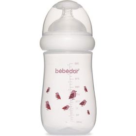 Bebedor 98322 Mor Desenli Geniş Ağızlı 260 ml PP Biberon