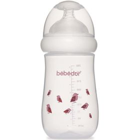 Bebedor 98322 Mor Desenli Geniş Ağızlı 260 ml PP Biberon