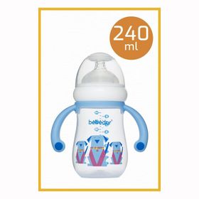 Bebedor 99322 240 ML Geniş Ağızlı Kulplu PP Biberon mavi