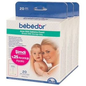 Bebedor BBDR-3679 3x20 Anne Sütü Saklama Poşeti