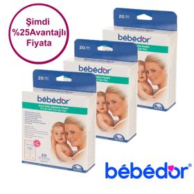 Bebedor BBDR-3679 3x20 Anne Sütü Saklama Poşeti