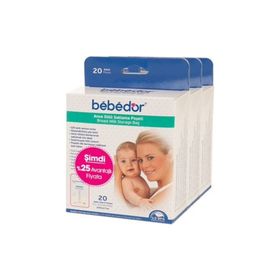 Bebedor BBDR-3679 3x20 Anne Sütü Saklama Poşeti