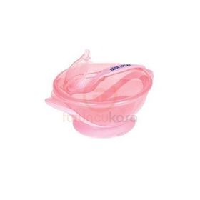 BEBEDOR KOLAY KAVRAMA TABAK VE KAŞIK - PEMBE