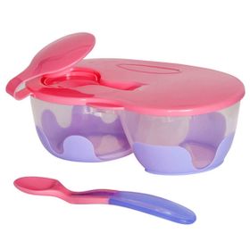 BEBEDOR KOLAY KAVRAMA TABAK VE KAŞIK - PEMBE